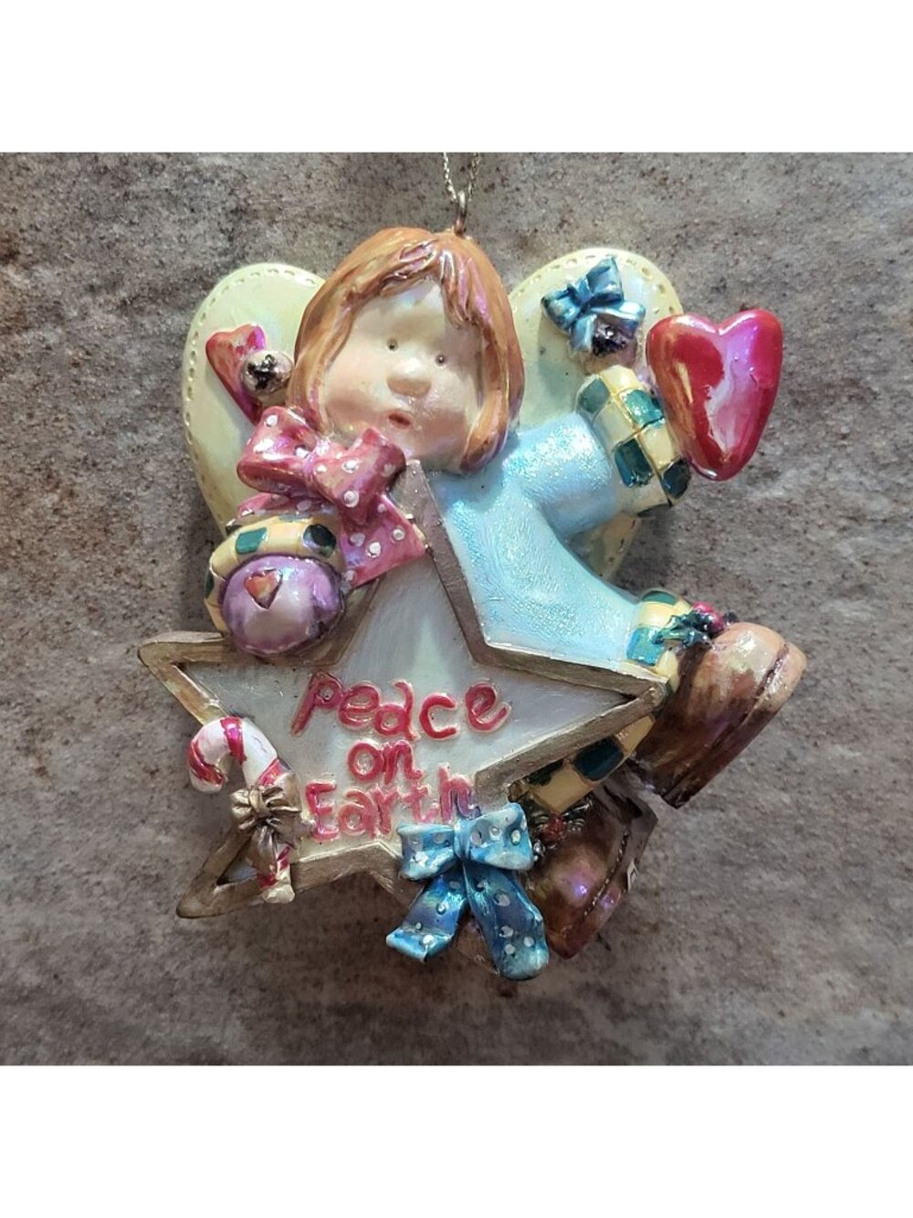 Angel Christmas Peace on Earth Ornament